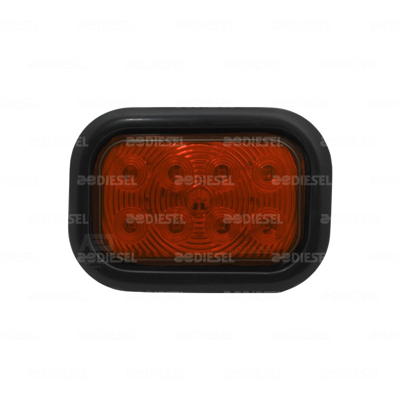 PLAFÓN 8LED RECT.ÁMBAR GOMA