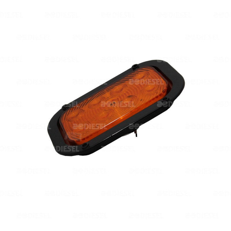 PLAFÓN 12V/24V 8LEDS RECT ÁMBAR REMACHE