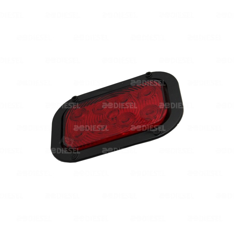 PLAFÓN 12V/24V 8LEDS RECT. ROJO REMACHE