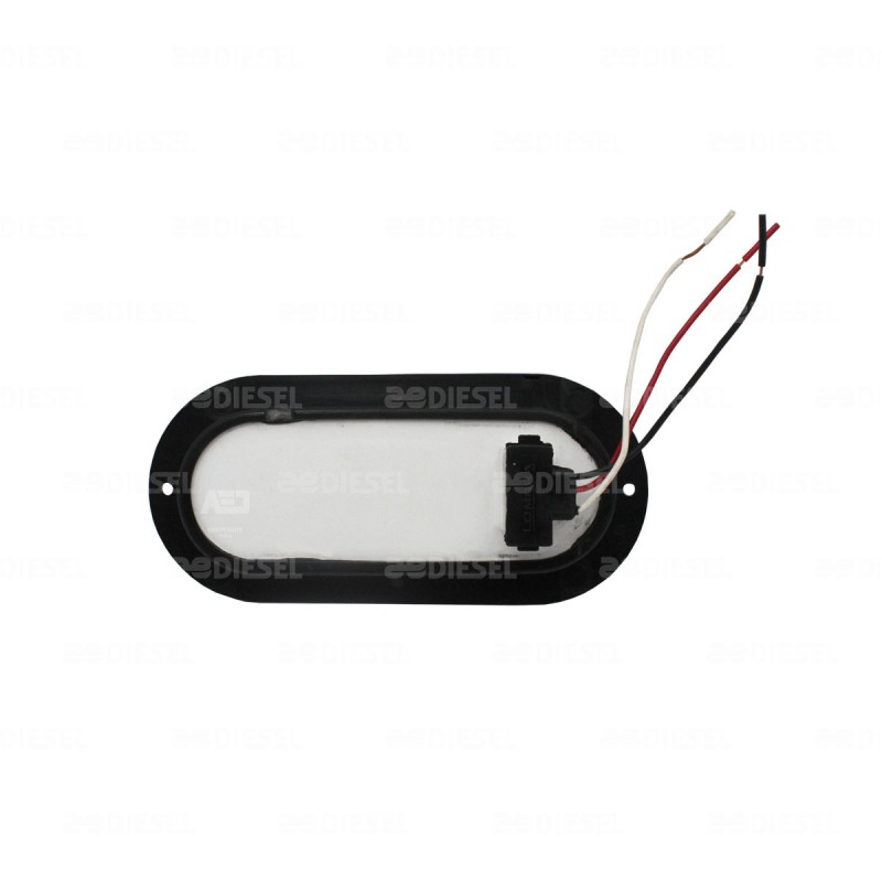 PLAFÓN 12V 6" 10 LEDS OVALADO BI-ESTROBO ÁMBAR CON CONECTOR