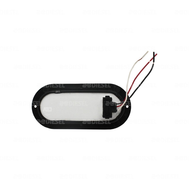 PLAFÓN 12V 10 LEDS OVALADO 6" ROJO STROB C/C