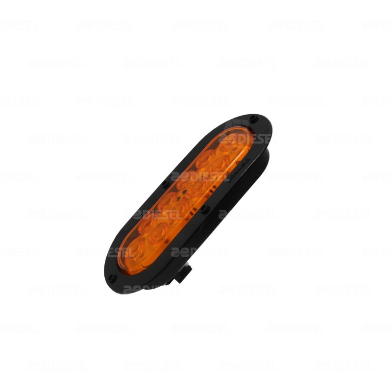 PLAFÓN 12V 10 LEDS OVALADO 6" ÁMBAR STROB C/C