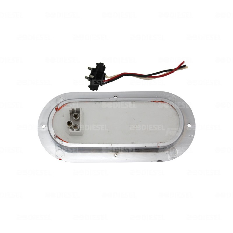 PLAFÓN 12V 10 LEDS 6"CROMADO STROB ÁMBAR C/C