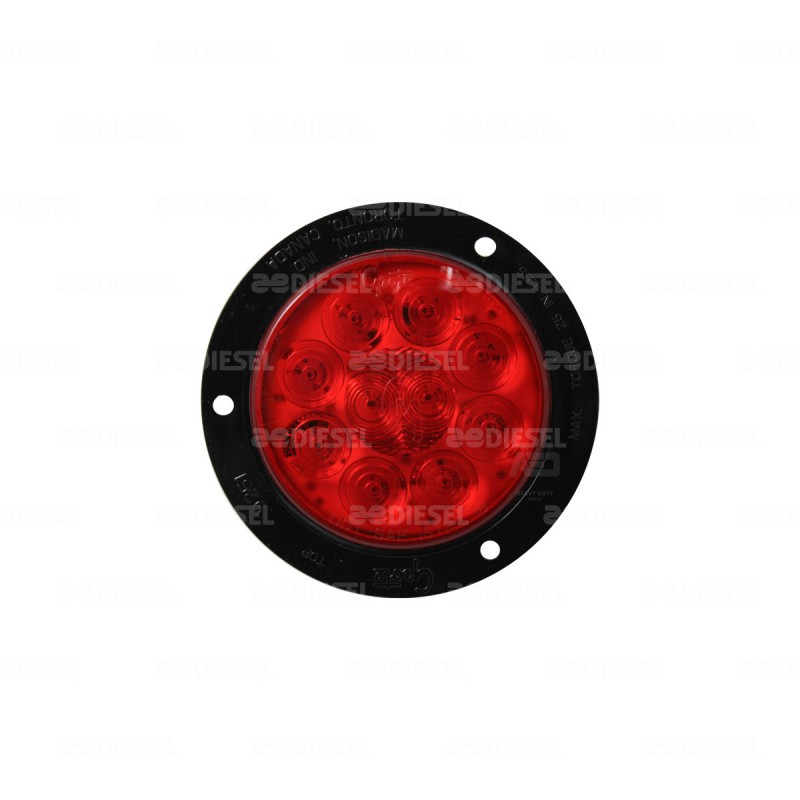 PLAFÓN 12V 4"LED ROJO DINA C/CONECTOR