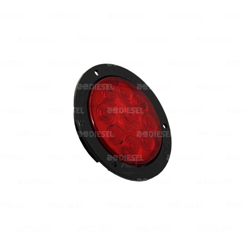 PLAFÓN 12V 4"LED ROJO DINA C/CONECTOR