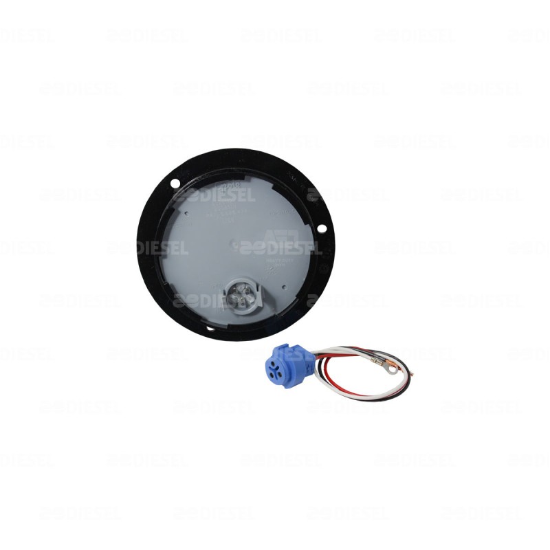 PLAFÓN 12V 4"LED ROJO DINA C/CONECTOR