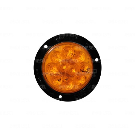 PLAFÓN 12V 4"LED ÁMBAR DINA C/CONECTOR