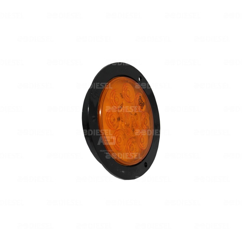 PLAFÓN 12V 4"LED ÁMBAR DINA C/CONECTOR