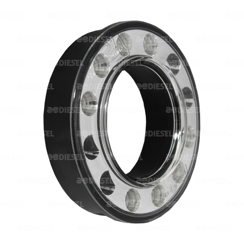 PLAFÓN 12/24V 12 LEDS ÁMBAR DONA CRISTAL