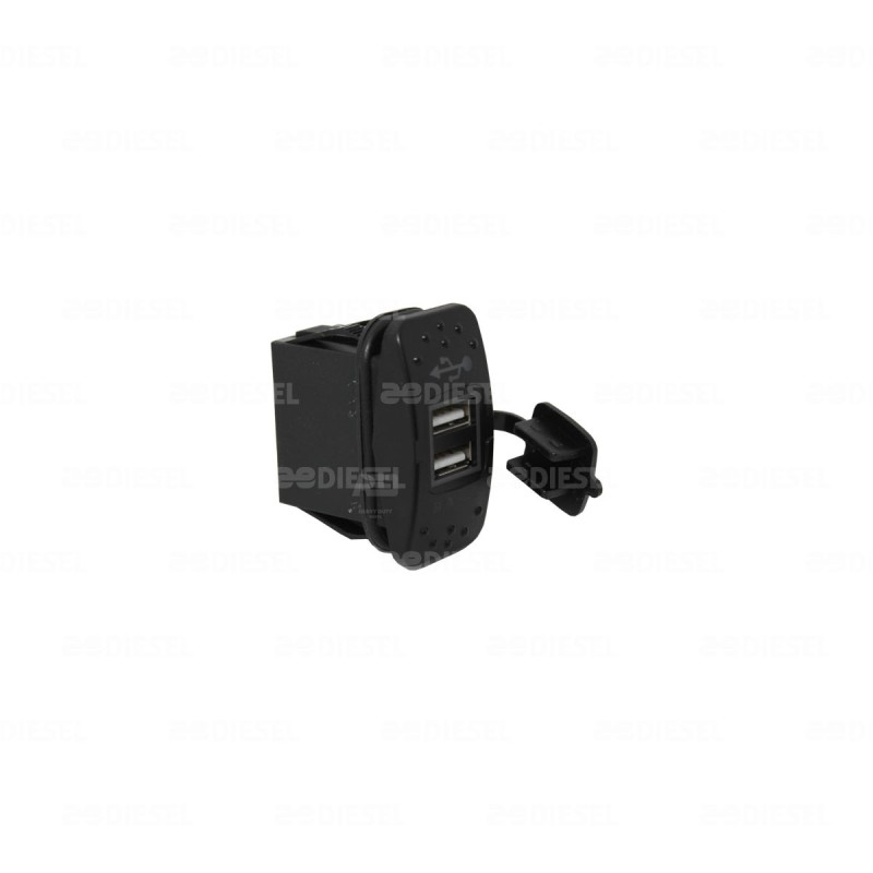 ADAPTADOR USB 2PTO 12V/24V LUZ AZUL