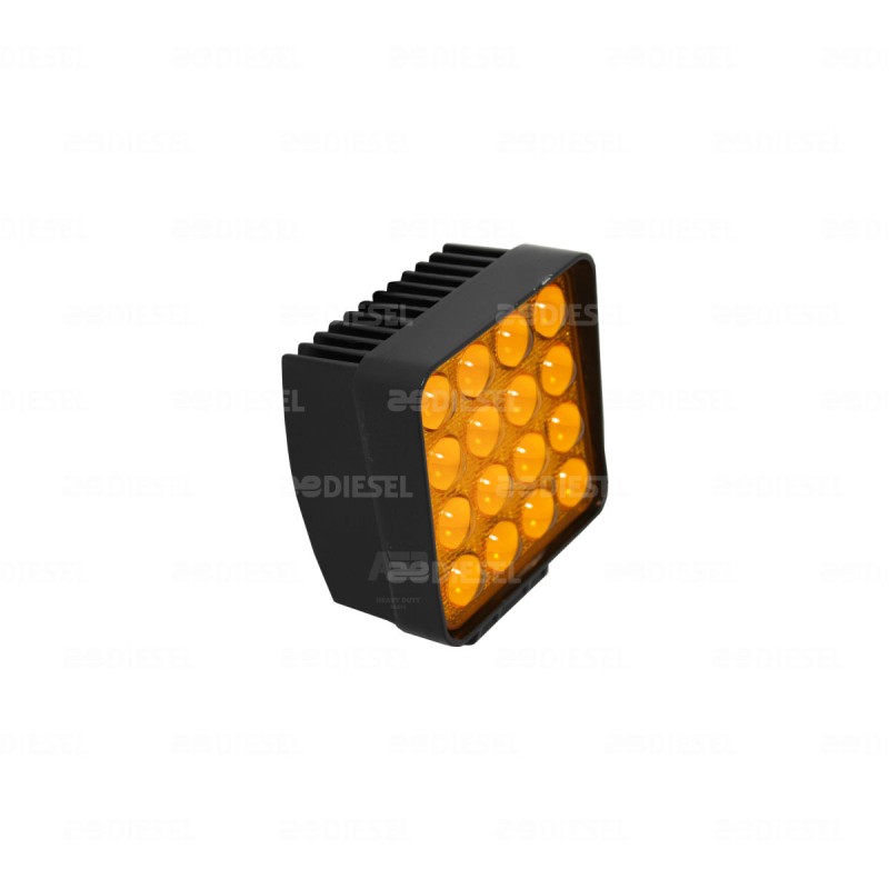FARO 12V/24V 16 LEDS ANCHO ÁMBAR 1PZ
