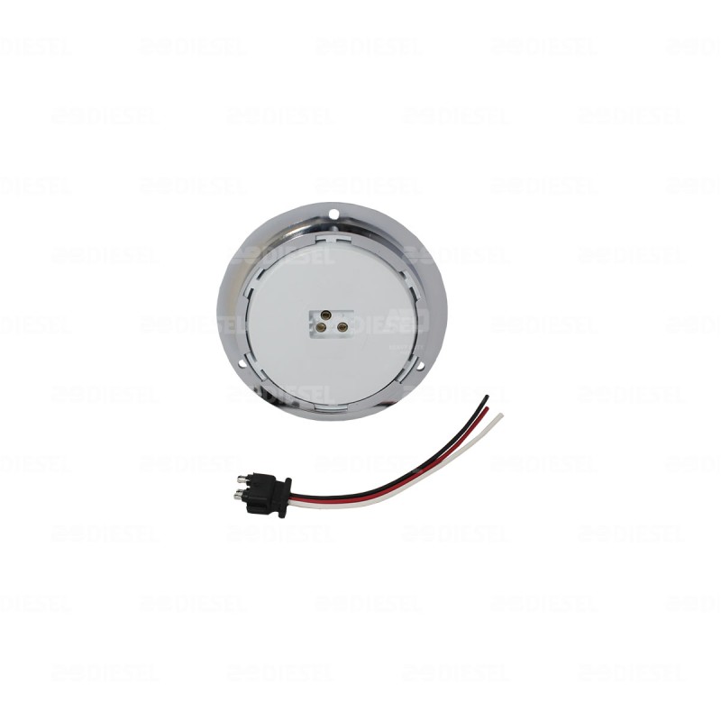 PLAFÓN 12/24V 6 LED 4" ÁMBAR NEÓN CROMADO ALTA/BAJA/FIJA