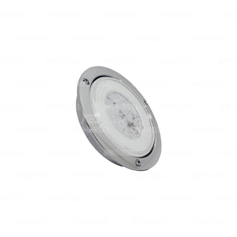 PLAFÓN 12/24V 6 LED 4" BLANCO NEÓN CROMADO ALTA/BAJA/FIJA