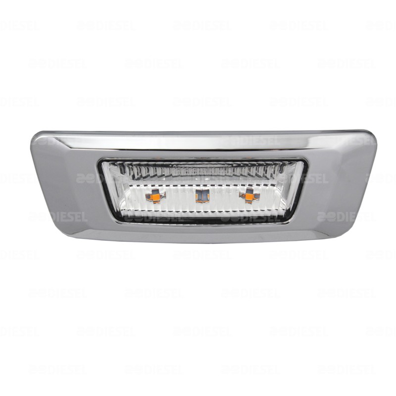 PLAFÓN 12V LED LATERAL ÁMBAR CROMADO KW T680