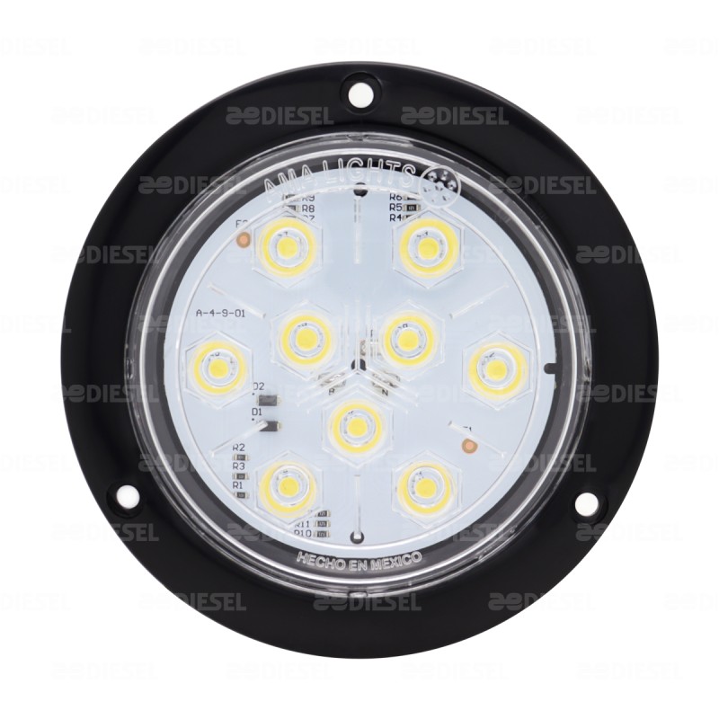PLAFÓN 12V 9 LED 4" BLANCO NEGRO ALTA/BAJA
