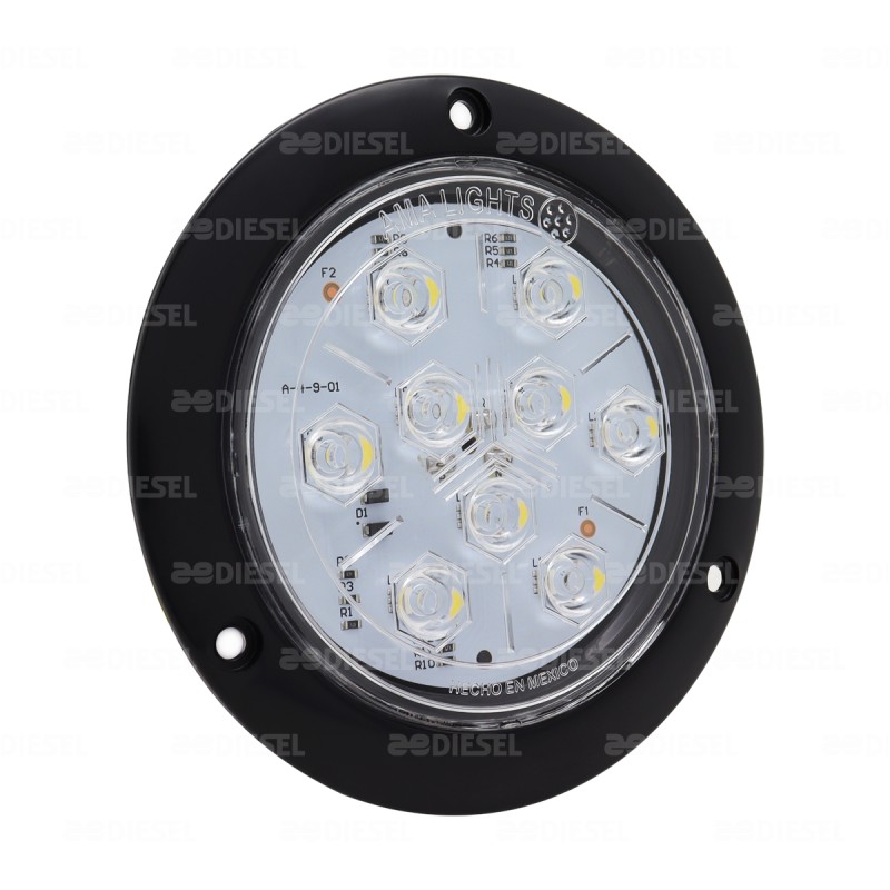 PLAFÓN 12V 9 LED 4" BLANCO NEGRO ALTA/BAJA