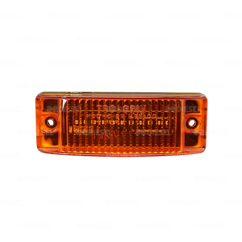 PLAFÓN 12/24V 5 LED LATERAL RECTANGULAR ÁMBAR NEGRO FIJA