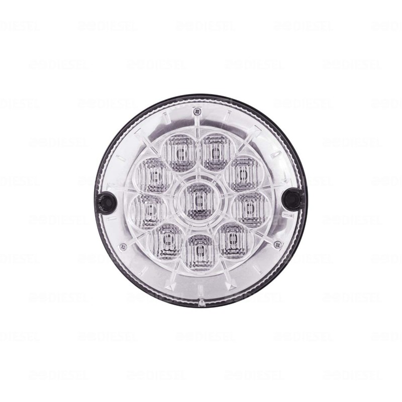 PLAFÓN 24V 10LED ROJO 2 FUNCIONES MICA CRISTAL