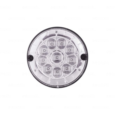 PLAFÓN 24V 10LED ROJO 2 FUNCIONES MICA CRISTAL