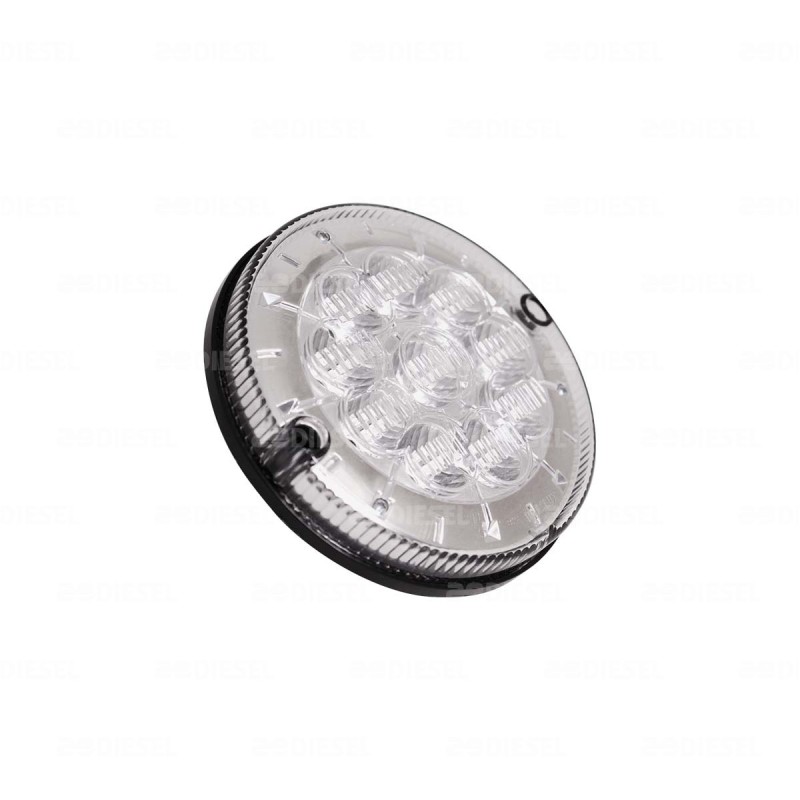 PLAFÓN 24V 10LED ROJO 2 FUNCIONES MICA CRISTAL
