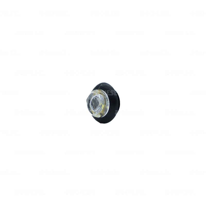 PILOTO 12V 3 LED 3/4" BLANCO GOMA FIJA