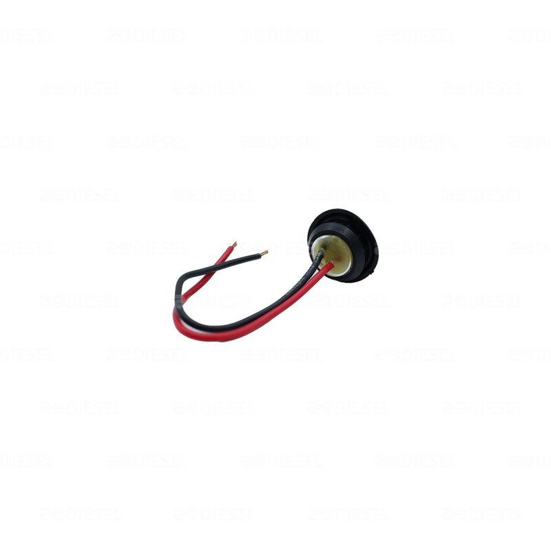 PILOTO 12V 3 LED 3/4" BLANCO GOMA FIJA