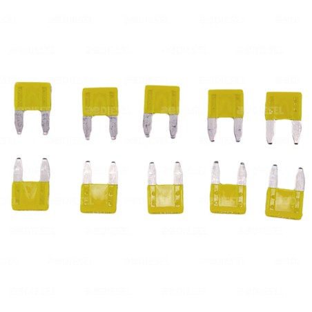 FUSIBLE 25A MINI CLARO KIT 10PZAS