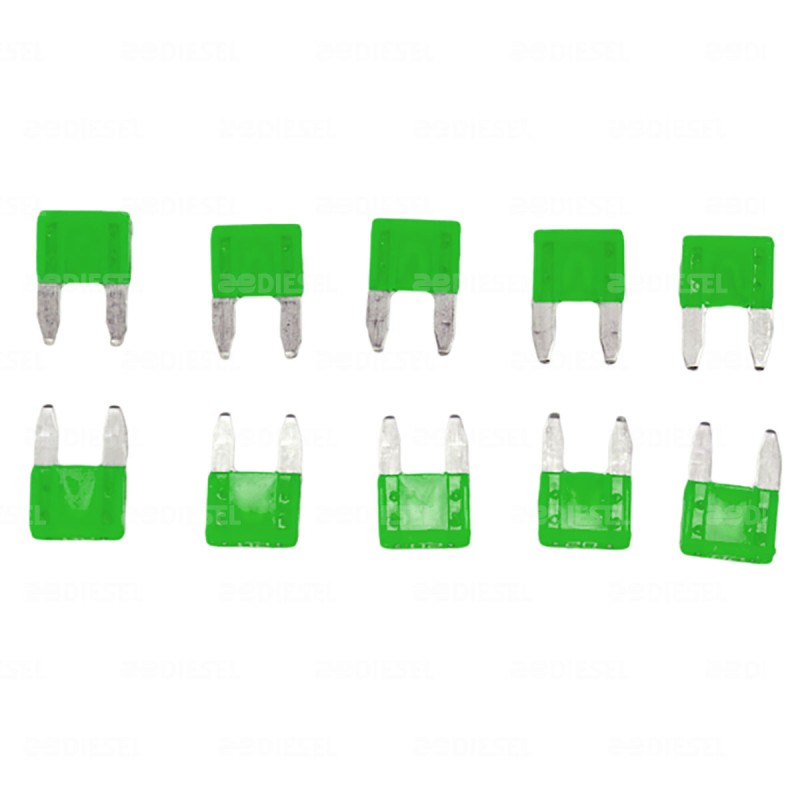 FUSIBLE 30A MINI VERDE KIT 10PZAS