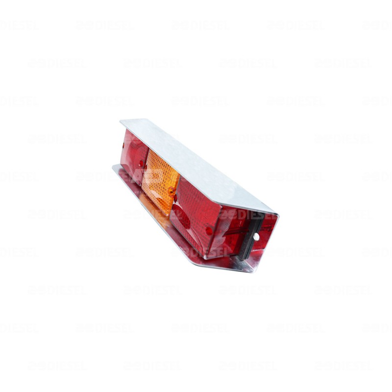 PLAFÓN 12/24V 60 LED BLINDADO ROJO/ÁMBAR CROMADO ESTROBO