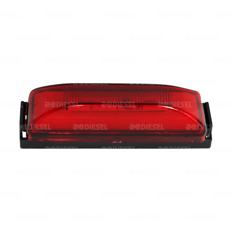 PLAFÓN 12/24V LED NEÓN ROJO BISEL NEGRO