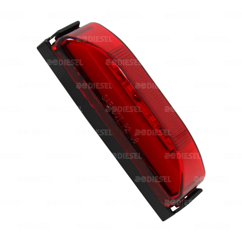 PLAFÓN 12/24V LED NEÓN ROJO BISEL NEGRO