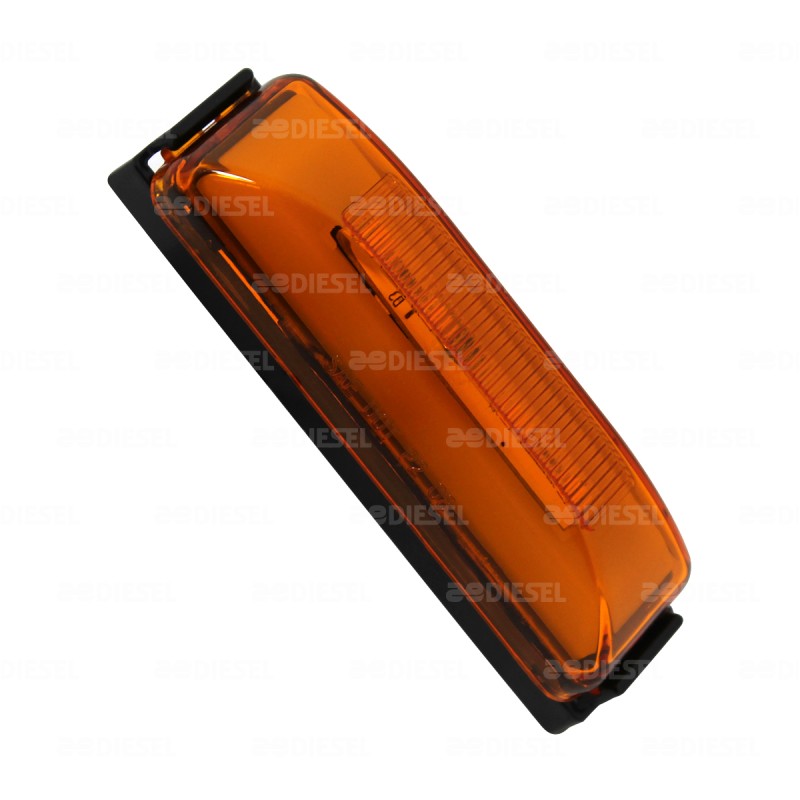 PLAFÓN 12/24V LED NEÓN ÁMBAR BISEL NEGRO