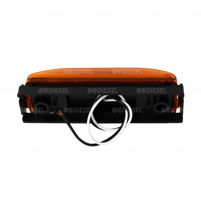 PLAFÓN 12/24V LED NEÓN ÁMBAR BISEL NEGRO