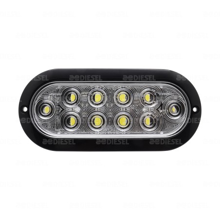 PLAFÓN 12/24V 10 LED OVALADO BLANCO NEGRO ALTA/BAJA/FIJA