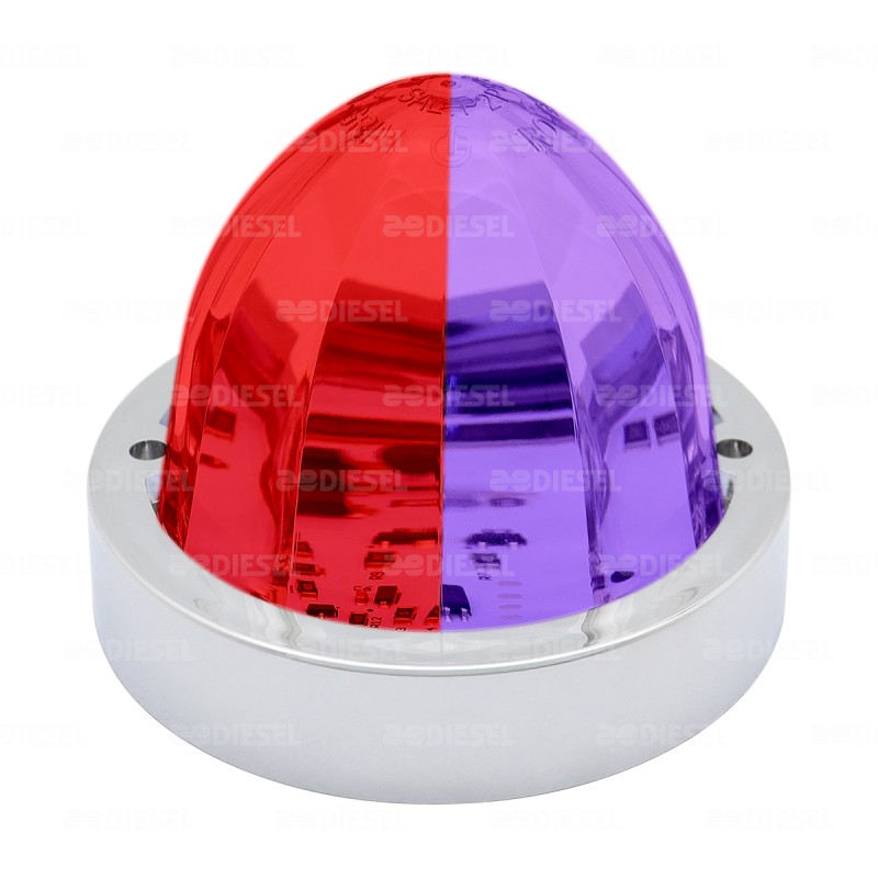 PLAFÓN 12/24V ZEPELIN ROJO/MORADO TIPO ESTRELLA