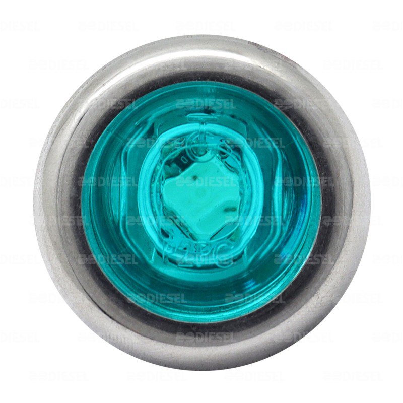 PILOTO 12/24V 3/4" 1 LED CIAN CROMADO