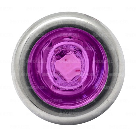 PILOTO 12/24V 3/4" 1 LED ROSA CROMADO