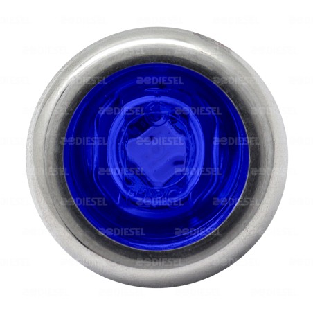 PILOTO 12/24V 3/4" 3 LED AZUL CROMADO