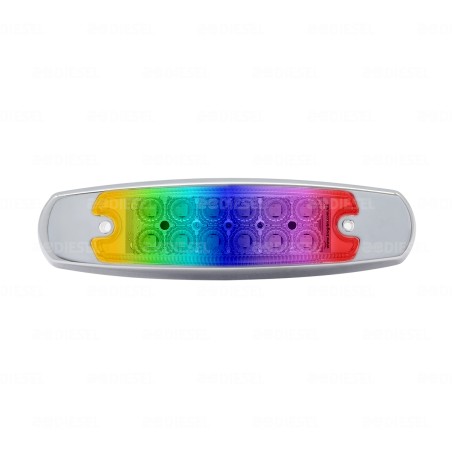 PLAFÓN 12/24V 12LED COLORES FIJA CROMADO