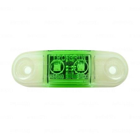PLAFÓN 12/24V 2LED VERDE  LATERAL AYCO