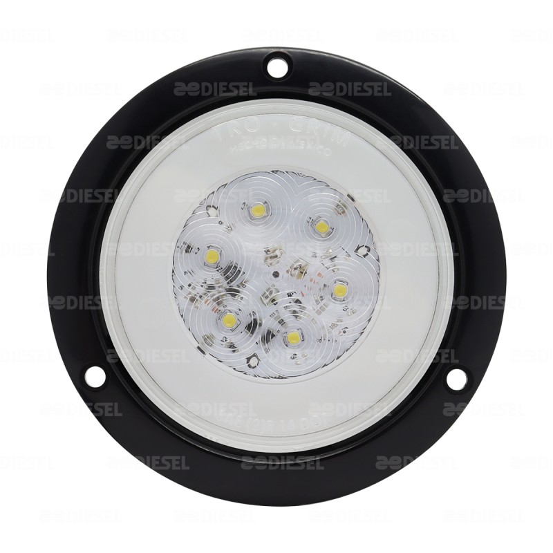 PLAFÓN 12/24V 6 LED 4" BLANCO NEÓN NEGRO ALTA/BAJA/FIJA