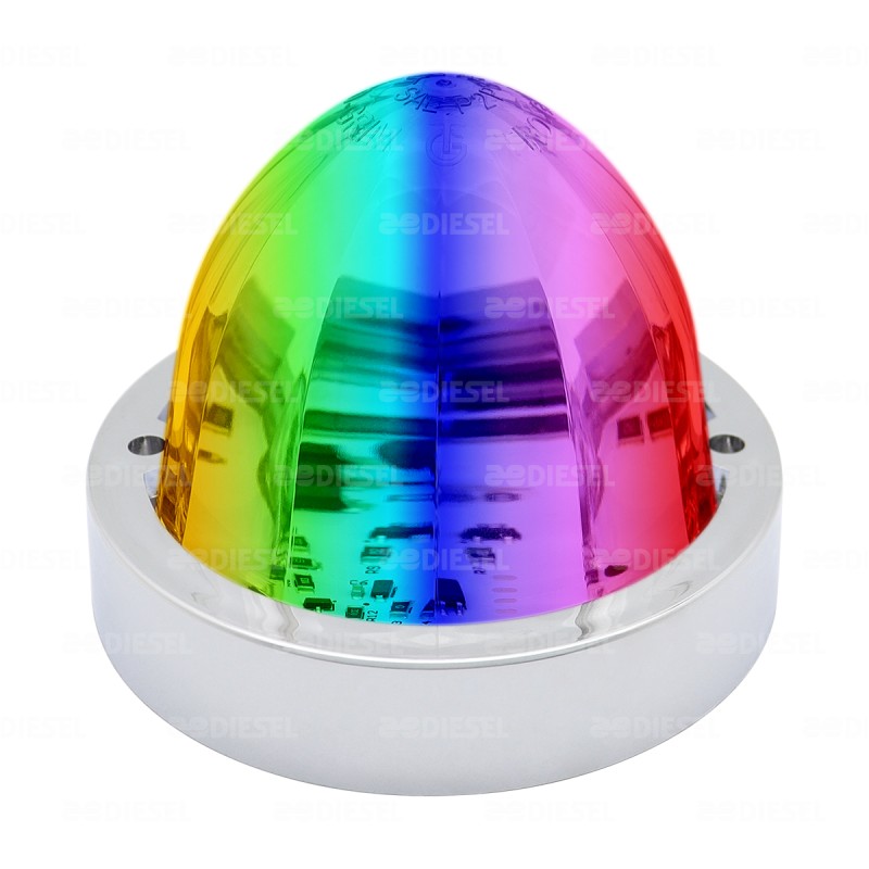 PLAFÓN 12/24V PUNTA ZEPELIN CROMADO COLORES ESTROBO