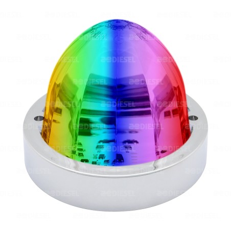 PLAFÓN 12/24V PUNTA ZEPELIN CROMADO COLORES ESTROBO