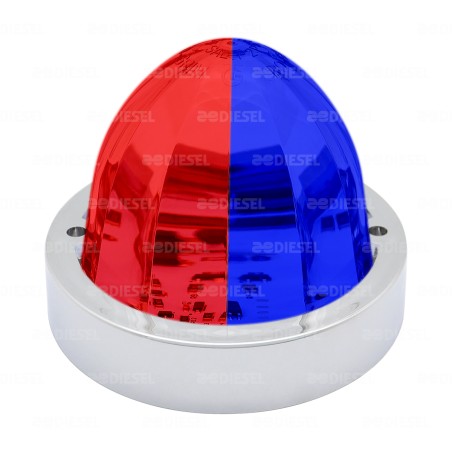 PLAFÓN 12/24V PUNTA ZEPELIN CROMADO ROJO/AZUL FIJA