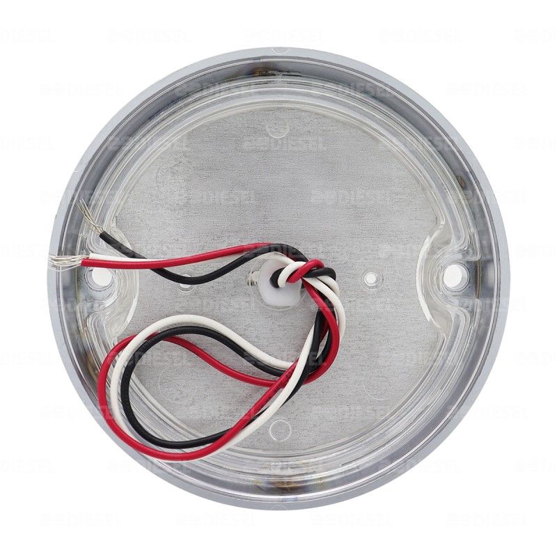 PLAFÓN 12/24V PUNTA ZEPELIN CROMADO ROJO/ROSA FIJA