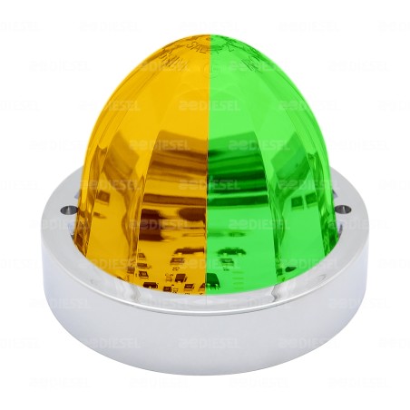 PLAFÓN 12/24V PUNTA ZEPELIN CROMADO ÁMBAR/VERDE FIJA