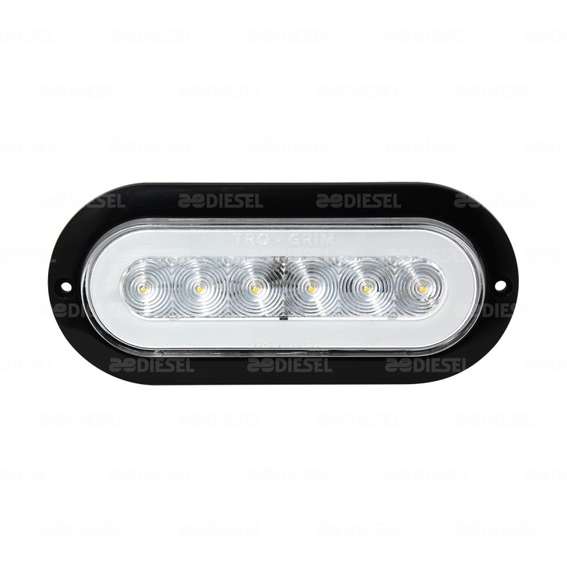 PLAFÓN 12/24V 6 LED OVALADO BLANCO NEÓN NEGRO REVERSA