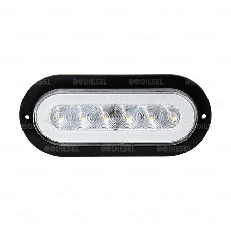 PLAFÓN 12/24V 6 LED OVALADO BLANCO NEÓN NEGRO REVERSA