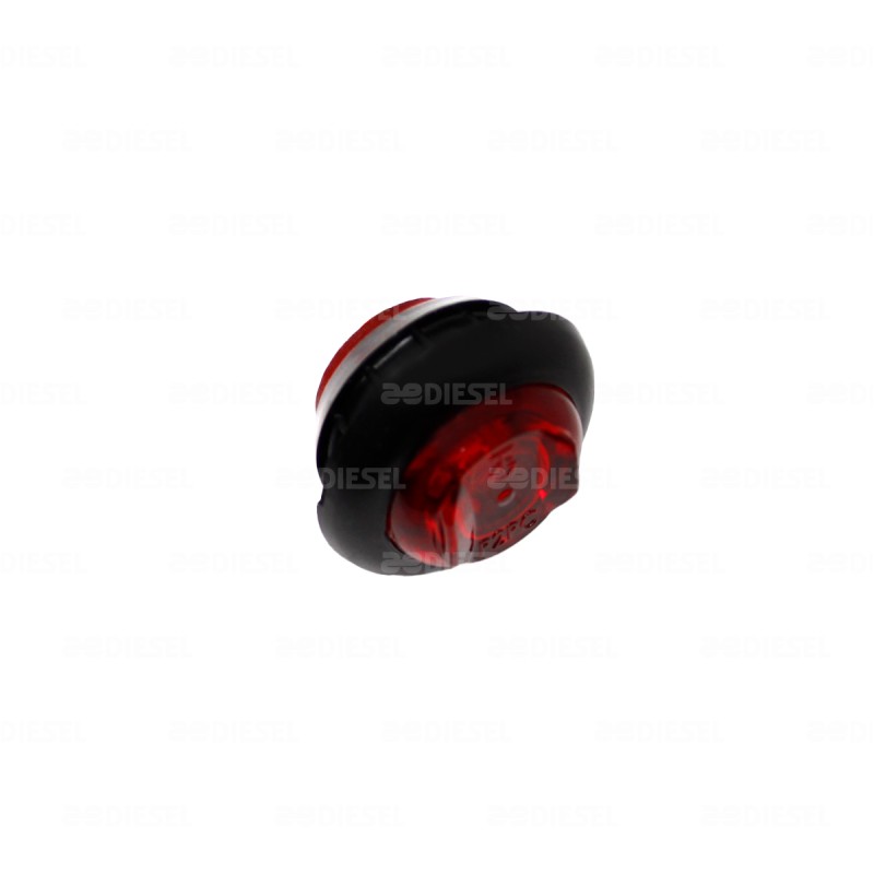 PILOTO 12V 3 LED 3/4" ROJO GOMA FIJA