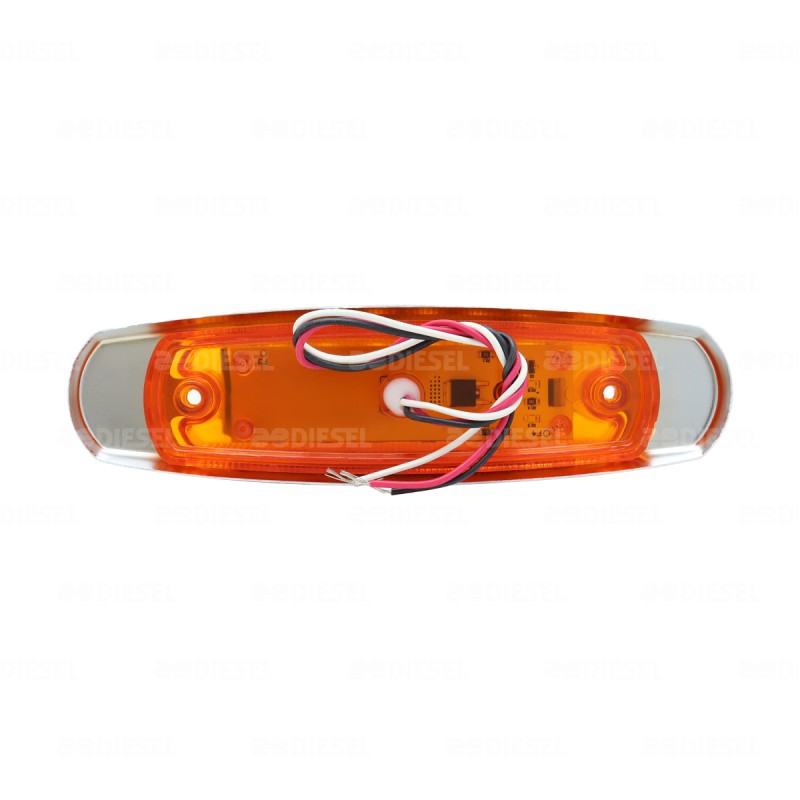 PLAFÓN 12/24V 12 LED ÁMBAR CROMADO ALTA/BAJA